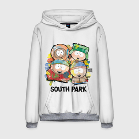 Мужская толстовка 3D с принтом South Park   Южный парк краски , 100% полиэстер | двухслойный капюшон со шнурком для регулировки, мягкие манжеты на рукавах и по низу толстовки, спереди карман-кенгуру с мягким внутренним слоем. | eric | kenny | kyle | south park | stanley | кайл | кенни | мультфильм | саус парк | сауспарк | сериал | стэн | эрик | южный парк