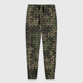 Мужские брюки 3D с принтом Абстрактный военный или охотничий камуфляж в Курске, 100% полиэстер | манжеты по низу, эластичный пояс регулируется шнурком, по бокам два кармана без застежек, внутренняя часть кармана из мелкой сетки | Тематика изображения на принте: camouflage | disguise | hunting camouflage | khaki | maskhalat | military | military camouflage | армия | военный камуфляж | война | камуфляж | маскировка | масхалат | милитари | охотник | охотничий камуфляж | солдат | цвета хаки