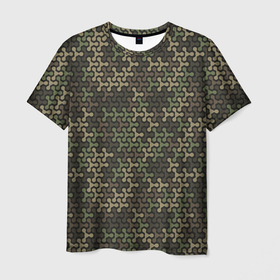 Мужская футболка 3D с принтом Абстрактный военный или охотничий камуфляж в Белгороде, 100% полиэфир | прямой крой, круглый вырез горловины, длина до линии бедер | camouflage | disguise | hunting camouflage | khaki | maskhalat | military | military camouflage | армия | военный камуфляж | война | камуфляж | маскировка | масхалат | милитари | охотник | охотничий камуфляж | солдат | цвета хаки