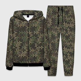 Мужской костюм 3D с принтом Абстрактный военный или охотничий камуфляж в Новосибирске, 100% полиэстер | Манжеты и пояс оформлены тканевой резинкой, двухслойный капюшон со шнурком для регулировки, карманы спереди | camouflage | disguise | hunting camouflage | khaki | maskhalat | military | military camouflage | армия | военный камуфляж | война | камуфляж | маскировка | масхалат | милитари | охотник | охотничий камуфляж | солдат | цвета хаки