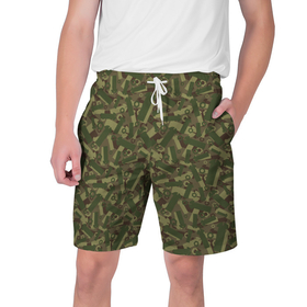 Мужские шорты 3D с принтом Болты и Гайки   (камуфляж) в Тюмени,  полиэстер 100% | прямой крой, два кармана без застежек по бокам. Мягкая трикотажная резинка на поясе, внутри которой широкие завязки. Длина чуть выше колен | camouflage | disguise | hunting camouflage | khaki | maskhalat | military | military camouflage | армия | болты | военный камуфляж | война | гайки | камуфляж | маскировка | масхалат | мебельщик | милитари | охота | охотничий камуфляж