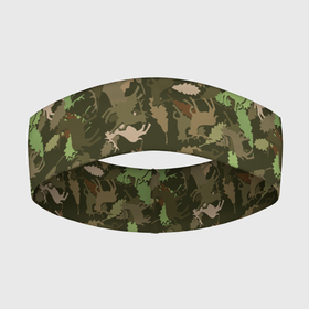 Повязка на голову 3D с принтом Олени и Дубовые Листья (камуфляж) в Новосибирске,  |  | camouflage | disguise | hunting camouflage | khaki | maskhalat | military | military camouflage | армия | военный камуфляж | война | животное | зверь | зоопарк | камуфляж | л | лось | маскировка | масхалат | милитари | олень | охота