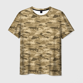 Мужская футболка 3D с принтом Рыбы (камуфляж) , 100% полиэфир | прямой крой, круглый вырез горловины, длина до линии бедер | Тематика изображения на принте: camouflage | hunting camouflage | military | military camouflage | армия | военный камуфляж | война | камуфляж | маскировка | масхалат | милитари | море | морская рыба | отдых | охота | охотничий камуфляж | пруд | река | рыба