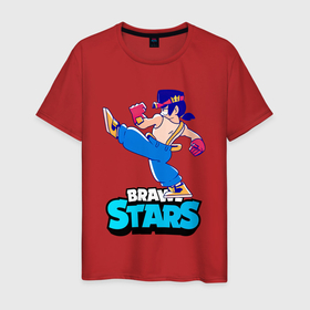 Мужская футболка хлопок с принтом ФЭНГ FANG BRAWLSTARS в Петрозаводске, 100% хлопок | прямой крой, круглый вырез горловины, длина до линии бедер, слегка спущенное плечо. | brawl | brawl stars | brawlstars | fang | бравлстарс | фанг | фанк | фэнг
