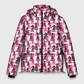 Мужская зимняя куртка 3D с принтом Фигуры Шахматные (Chess) в Тюмени, верх — 100% полиэстер; подкладка — 100% полиэстер; утеплитель — 100% полиэстер | длина ниже бедра, свободный силуэт Оверсайз. Есть воротник-стойка, отстегивающийся капюшон и ветрозащитная планка. 

Боковые карманы с листочкой на кнопках и внутренний карман на молнии. | 64 клетки | chess | анатолий карпов | владимир крамник | гари каспаров | гроссмейстер | игра | капабланка | король | ладья | математика | михаил ботвинник | мозг | мысль | пешка | разум | ферзь
