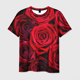 Мужская футболка 3D с принтом Вечернее вдохновение Любви в Екатеринбурге, 100% полиэфир | прямой крой, круглый вырез горловины, длина до линии бедер | абстракция | любовь | отношения | розы | семья | цветы