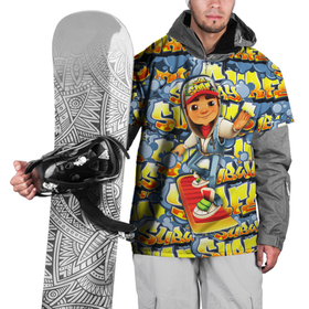 Накидка на куртку 3D с принтом Subway Surfers   Сабвей Серферс в Санкт-Петербурге, 100% полиэстер |  | game | graffiti | subway | вагон | граффити | доска | железная дорога | игра | метросёрфер | поезд | сабвэй