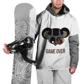 Накидка на куртку 3D с принтом GAME MOUS STOP , 100% полиэстер |  | game mous stop | game over | mouse | конец игры | мышь