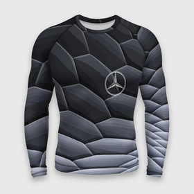 Мужской рашгард 3D с принтом Mercedes Benz pattern в Санкт-Петербурге,  |  | germany | mercedes | pattern | prestige | германия | мерседес | престиж | узор