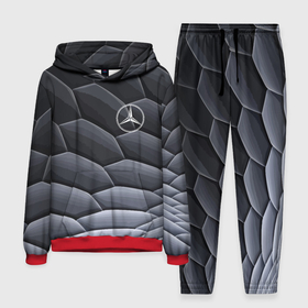 Мужской костюм 3D (с толстовкой) с принтом Mercedes Benz pattern ,  |  | Тематика изображения на принте: germany | mercedes | pattern | prestige | германия | мерседес | престиж | узор
