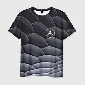 Мужская футболка 3D с принтом Mercedes Benz pattern в Санкт-Петербурге, 100% полиэфир | прямой крой, круглый вырез горловины, длина до линии бедер | Тематика изображения на принте: germany | mercedes | pattern | prestige | германия | мерседес | престиж | узор