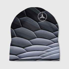 Шапка 3D с принтом Mercedes Benz pattern в Петрозаводске, 100% полиэстер | универсальный размер, печать по всей поверхности изделия | germany | mercedes | pattern | prestige | германия | мерседес | престиж | узор