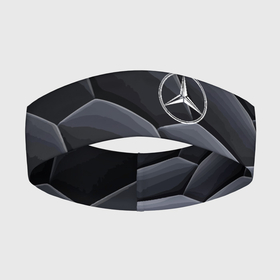 Повязка на голову 3D с принтом Mercedes Benz pattern в Кировске,  |  | germany | mercedes | pattern | prestige | германия | мерседес | престиж | узор