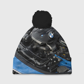 Шапка 3D c помпоном с принтом BMW Engine Twin Power Turbo в Санкт-Петербурге, 100% полиэстер | универсальный размер, печать по всей поверхности изделия | bmw | car | engine | germany | power | prestige | turbo | автомобиль | бмв | германия | двигатель | мощь | престиж | турбо