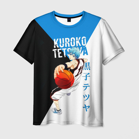 Мужская футболка 3D с принтом Тецуя Куроко   Баскетбол Куроко в Санкт-Петербурге, 100% полиэфир | прямой крой, круглый вырез горловины, длина до линии бедер | kuroko | kuroko no basuke | kuroko tetsuya | tetsuya | vorpal swords | аниме | баскетбол куроко | куроко | манга | поколение чудес | призрачный шестой игрок | сейрин | тейко | тецуя | тецуя куроко