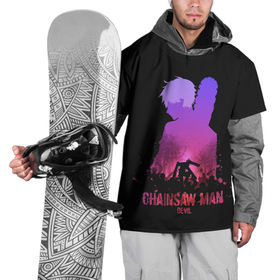 Накидка на куртку 3D с принтом Chainsaw Man Дэндзи в Курске, 100% полиэстер |  | Тематика изображения на принте: chainsaw man | power | бензопила | дэндзи | потита | человекбензопила