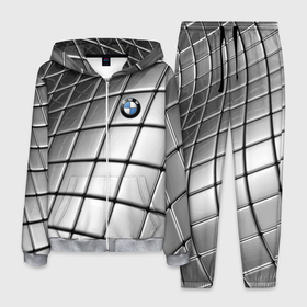 Мужской костюм 3D с принтом BMW pattern 2022 в Екатеринбурге, 100% полиэстер | Манжеты и пояс оформлены тканевой резинкой, двухслойный капюшон со шнурком для регулировки, карманы спереди | bmw | germany | pattern | prestige | бмв | германия | престиж | узор
