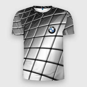 Мужская футболка 3D Slim с принтом BMW pattern 2022 в Новосибирске, 100% полиэстер с улучшенными характеристиками | приталенный силуэт, круглая горловина, широкие плечи, сужается к линии бедра | Тематика изображения на принте: bmw | germany | pattern | prestige | бмв | германия | престиж | узор