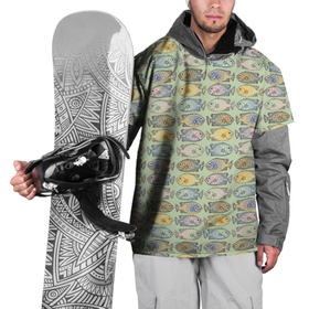 Накидка на куртку 3D с принтом Рыбы паттерн в Новосибирске, 100% полиэстер |  | знак зодиака | морская рыба | морские обитатели | нежный принт | пастельные цвета | паттерн | разноцветные рыбы | речная рыба | рыбалка | рыбы | салатовый цвет | туристический