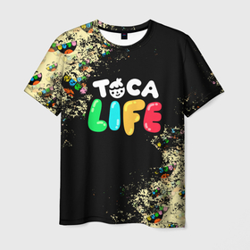 Мужская футболка 3D с принтом Toca Life | Тока Бока , 100% полиэфир | прямой крой, круглый вырез горловины, длина до линии бедер | toca boca | toca life | детская игра | игра | лого | логотип | персонажи | прикоснуться ко рту | тока бока