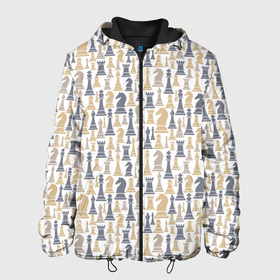 Мужская куртка 3D с принтом Шахматы (фигуры) в Новосибирске, ткань верха — 100% полиэстер, подклад — флис | прямой крой, подол и капюшон оформлены резинкой с фиксаторами, два кармана без застежек по бокам, один большой потайной карман на груди. Карман на груди застегивается на липучку | Тематика изображения на принте: 64 клетки | chess | анатолий карпов | владимир крамник | гари каспаров | гроссмейстер | игра | капабланка | король | ладья | математика | михаил ботвинник | мозг | мысль | пешка | разум | ферзь