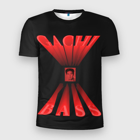 Мужская футболка 3D Slim с принтом Gachi Bass VAN в Новосибирске, 100% полиэстер с улучшенными характеристиками | приталенный силуэт, круглая горловина, широкие плечи, сужается к линии бедра | billy | bily | gachi | van | били | билли | ван | гачи | гачи басс | гачибасс