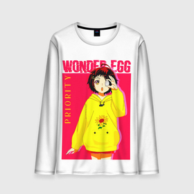 Мужской лонгслив 3D с принтом Priority Wonder Egg в Новосибирске, 100% полиэстер | длинные рукава, круглый вырез горловины, полуприлегающий силуэт | Тематика изображения на принте: ai | ai ohto | ai ooto | egg | ohto | ooto | priority | wonder | wonder egg priority | ай | ай ото | ай отто | аниме | манга | ото | отто | приоритет чудояйца