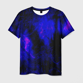 Мужская футболка 3D с принтом Purple Tie Dye в Новосибирске, 100% полиэфир | прямой крой, круглый вырез горловины, длина до линии бедер | 3 цвета тай дай | tiedye | вареныйэффект | краскипоткани | окрашивание | осветление ткани | отбеливатель | роспись одежды | тай дай белизной | тай дай черно фиолетовый