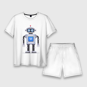 Мужской костюм с шортами 3D с принтом игрушечный милый робот с экраном в Санкт-Петербурге,  |  | валентин | глаза | графический | гуманоид | детка | детский | железо | за работой | здоровье | игрушка | изолированный | инновации | инте | искусственный | контролировать | люблю | механический
