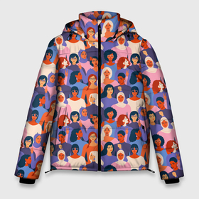 Мужская зимняя куртка 3D с принтом Девушки (Girls) в Тюмени, верх — 100% полиэстер; подкладка — 100% полиэстер; утеплитель — 100% полиэстер | длина ниже бедра, свободный силуэт Оверсайз. Есть воротник-стойка, отстегивающийся капюшон и ветрозащитная планка. 

Боковые карманы с листочкой на кнопках и внутренний карман на молнии. | Тематика изображения на принте: 8 марта | афродита | брак | весна | влюбленность | девушки | жена | женский день | женщины | красота | купидон | любимая | любовь | мама | невеста | нежность | отношения | подарок девушке | подруга
