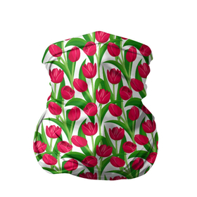 Бандана-труба 3D с принтом Весенние Тюльпаны в Новосибирске, 100% полиэстер, ткань с особыми свойствами — Activecool | плотность 150‒180 г/м2; хорошо тянется, но сохраняет форму | Тематика изображения на принте: 8 марта | аромат | афродита | букет | весна | жена | женский день | запах | красота | купидон | ландшафтный дизайнер | луг | любимая | любовь | мама | отношения | подарок девушке | подарок маме | подруга