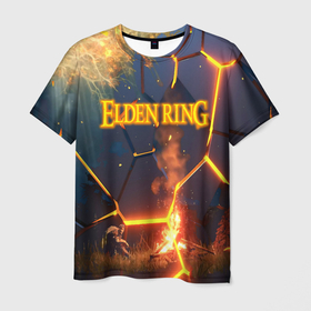 Мужская футболка 3D с принтом ELDEN RING RPG , 100% полиэфир | прямой крой, круглый вырез горловины, длина до линии бедер | action | bandai namco games | elden ring | from software | rpg | хидэтака миядзаки