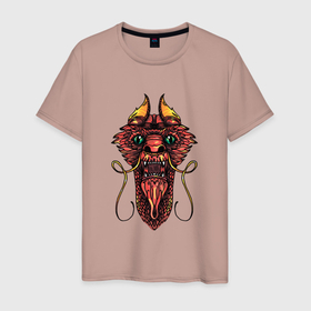 Мужская футболка хлопок с принтом Голова дракона  dragon head в Ухте, 100% хлопок | прямой крой, круглый вырез горловины, длина до линии бедер, слегка спущенное плечо. | dragon | monster | дракон | мифология | монстр
