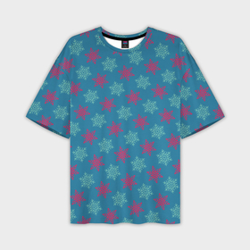 Мужская футболка OVERSIZE 3D с принтом Christmas Pattern New в Курске,  |  | Тематика изображения на принте: celebration | christmas | new year | pattern | новый год | патерн | праздник | рождество