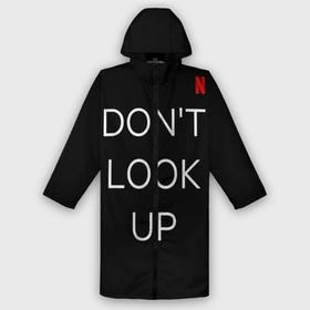 Дождевик унисекс 3D с принтом Dont look up. Netflix в Новосибирске,  |  | Тематика изображения на принте: black comedy | dont look up | film | lettering | logo | netflix | логотип | надпись | не смотрите наверх | фильм | чёрная комедия