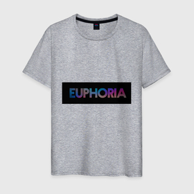 Мужская футболка хлопок с принтом сериал Euphoria   Эйфория в Белгороде, 100% хлопок | прямой крой, круглый вырез горловины, длина до линии бедер, слегка спущенное плечо. | zendaya | зендея | ру беннетт | сериал euphoria | эйфория