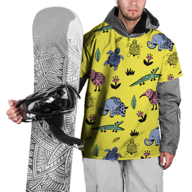 Накидка на куртку 3D с принтом Наконец то лето в Новосибирске, 100% полиэстер |  | bird | crocodile | elephant | flower | kiwi | leaf | summer | turtle | киви | крокодил | лето | лист | птица | слон | цветок | черепаха