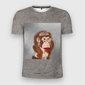 Мужская футболка 3D Slim с принтом Wanna Be Bored Ape в Петрозаводске, 100% полиэстер с улучшенными характеристиками | приталенный силуэт, круглая горловина, широкие плечи, сужается к линии бедра | ape | bored ape | crypto | nft | крипто | криптовалюта | нфт | обезьяна