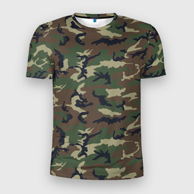 Мужская футболка 3D Slim с принтом Камуфляж   (Camouflage) в Екатеринбурге, 100% полиэстер с улучшенными характеристиками | приталенный силуэт, круглая горловина, широкие плечи, сужается к линии бедра | camouflage | military | армия | боец | ввс | вдв | вмф | военный камуфляж | воин | война | гру | десантник | дшб | камуфляж | кгб | маскировка | масхалат | мвд | милитари | мчс | омон | охота | патриот | пво