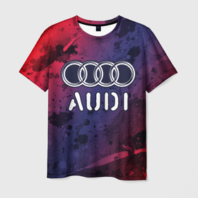 Мужская футболка 3D с принтом AUDI | Audi | Краски в Тюмени, 100% полиэфир | прямой крой, круглый вырез горловины, длина до линии бедер | audi | auto | logo | moto | paint | quattro | sport | symbol | авто | автомобильные | ауди | брызги | кватро | краска | лого | логотип | логотипы | марка | мото | символ | спорт | шильдик