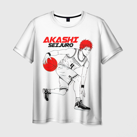 Мужская футболка 3D с принтом Akashi Seijuro   Kuroko no Basuke , 100% полиэфир | прямой крой, круглый вырез горловины, длина до линии бедер | akashi | akashi seijuro | kuroko no basuke | seijuro | vorpal swords | акаши | аниме | баскетбол куроко | манга | ракузан | сейджуро | сейджуро акаши | тейко