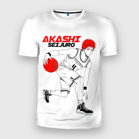 Мужская футболка 3D Slim с принтом Akashi Seijuro   Kuroko no Basuke в Санкт-Петербурге, 100% полиэстер с улучшенными характеристиками | приталенный силуэт, круглая горловина, широкие плечи, сужается к линии бедра | Тематика изображения на принте: akashi | akashi seijuro | kuroko no basuke | seijuro | vorpal swords | акаши | аниме | баскетбол куроко | манга | ракузан | сейджуро | сейджуро акаши | тейко