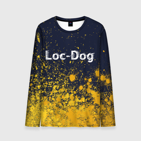 Мужской лонгслив 3D с принтом Loc Dog + Арт в Новосибирске, 100% полиэстер | длинные рукава, круглый вырез горловины, полуприлегающий силуэт | Тематика изображения на принте: dog | loc | loc dog | locdog | music | rap | дог | краска | краски | лок | лок дог | локдог | музыка | рэп | рэпер | рэперы | рэпперы | хип | хип хоп | хоп