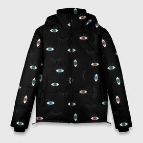 Мужская зимняя куртка 3D с принтом Разноцветные глаза паттерн , верх — 100% полиэстер; подкладка — 100% полиэстер; утеплитель — 100% полиэстер | длина ниже бедра, свободный силуэт Оверсайз. Есть воротник-стойка, отстегивающийся капюшон и ветрозащитная планка. 

Боковые карманы с листочкой на кнопках и внутренний карман на молнии. | Тематика изображения на принте: глаза | голубые глаза | закрытые глаза | зеленые глаза | карие глаза | контрастный | открытые глаза | паттерн | разноцветные глаза | ресницы | черный