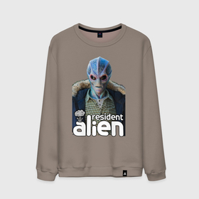 Мужской свитшот хлопок с принтом Resident alien в Белгороде, 100% хлопок |  | alan tudyk | alien | doctor | resident alien | syfy | алан тьюдик | доктор | засланец из космоса | инопланетянин | пришелец