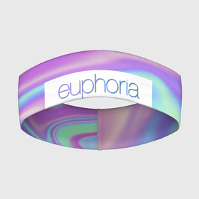 Повязка на голову 3D с принтом Euphoria   сериал в Белгороде,  |  | zendaya | зендея | ру беннетт | сериал euphoria | текстура краски | цветные линии | эйфория