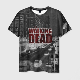 Мужская футболка 3D с принтом walking dead   мир после в Тюмени, 100% полиэфир | прямой крой, круглый вырез горловины, длина до линии бедер | covid | walking dead | апокалипсис | болезнь | вирус | выживание | зомби | ковид | конец света | коронавирус | кровь | пандемия | ходячие мертвецы | эпидемия