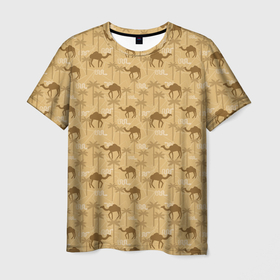 Мужская футболка 3D с принтом Верблюды в Курске, 100% полиэфир | прямой крой, круглый вырез горловины, длина до линии бедер | Тематика изображения на принте: camel | анх | арабы | африка | бархан | бедуин | верблюд | гиза | горбатый | египет | жара | засуха | ибис | кактусы | караван | клеопатра | кочевник | мумия | нефертити | нил | оазис | осёл | осирис | пальмы