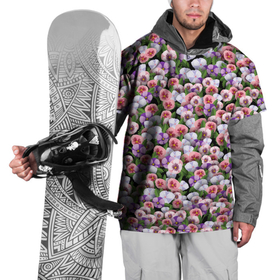 Накидка на куртку 3D с принтом Чудесные фиалки в Кировске, 100% полиэстер |  | 8 марта | ботаника | букет | клумба | паттерн | растения | фиалка | фиалки | флора | цветочки | цветы