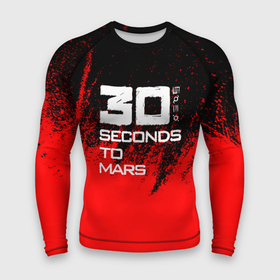 Мужской рашгард 3D с принтом 30 Seconds to Mars: Брызги. в Курске,  |  | 30 seconds to mars | 30 секунд до марса | джаред лето | музыка | рок